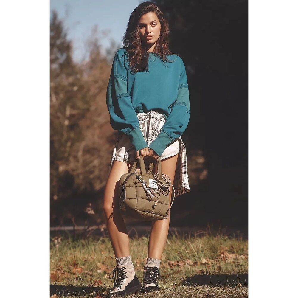 Daily Practice by Anthropologie Boxy Pullover Sweatshirt Hoodie Top S New 283514